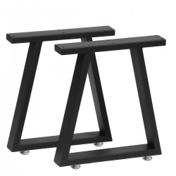 Industrial Style Metal Bench Table Legs Black Feet Trapezoid Box Shape Frame For Home Office Restaurant Decoration