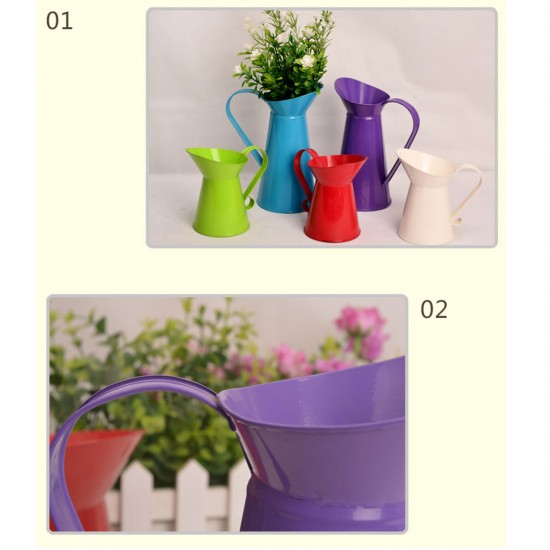 7 5 Vintage Shabby Colorful Flower Vase Pitcher Jug Holder Wedding Home Decor 7 5 Vintage Shabby Colorful Flower Vase Pitcher Jug Holder Wedding Home Decor
