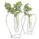 Crystal Glass Iron Test Tube Vase in Wooden Stand Flower Pots Plant Crystal Glass Iron Test Tube Vase in Wooden Stand Flower Pots Plant