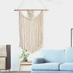 Retro Bohemian Macrame Woven Wall Hanging Hand Weaving Fringe Tapestry