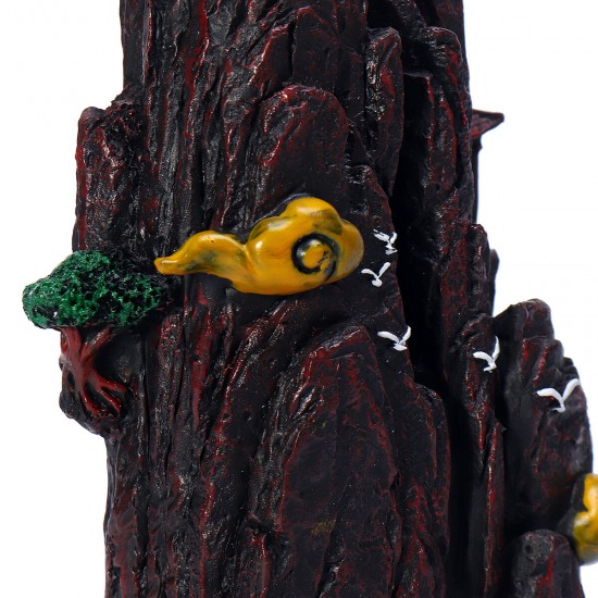 Black Waterfall Incense Burner Porcelain Backflow Ceramic Cone Incense Burner Holder with 60 Cones Black Waterfall Incense Burner Porcelain Backflow Ceramic Cone Incense Burner Holder with 60 Cones