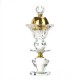 Crystal Incense Burner Plating Metal Polishing Incense Removable Lid Burner Traditional For Home Office Desktop Decorative Crystal Incense Burner Plating Metal Polishing Incense Removable Lid Burner Traditional For Home Office Desktop Decorative