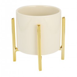 Desktop Ceramic Vase Metal Stents Multi  placed Decoration for Home