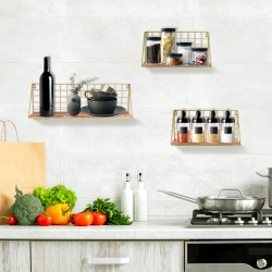 AGSIVO 2PCS Wall Hanging Retro Shelves Floating Storage Shelf Hanging Shelves Holder