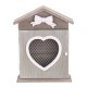 House Heart Shaped Key Box European Style Retro Wood Wall Hanging Key Storage Cabinet Wall Mounted with Hooks House Heart Shaped Key Box European Style Retro Wood Wall Hanging Key Storage Cabinet Wall Mounted with Hooks