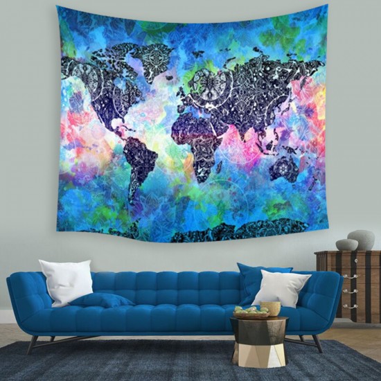 150 130 cm Vintage World Map Blanket Cosmos Galaxy Polyester Wall Hanging Tapestry Home Living Room Office Background Decor 150 130 cm Vintage World Map Blanket Cosmos Galaxy Polyester Wall Hanging Tapestry Home Living Room Office Background Decor