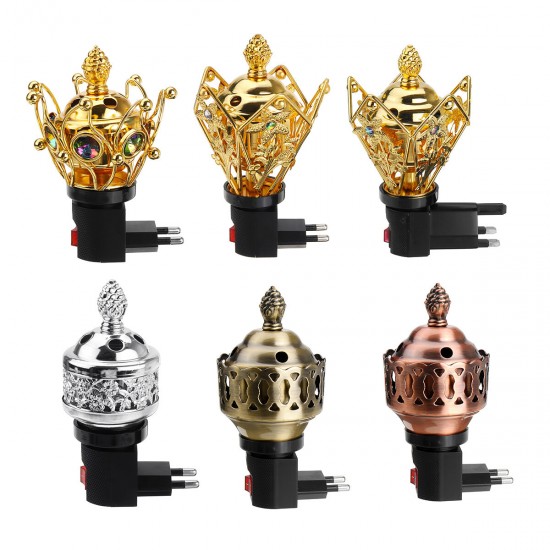 Electric Bakhoor Burner Incense Metal Burner Positive Energy Gift Travel Sleep Electric Bakhoor Burner Incense Metal Burner Positive Energy Gift Travel Sleep