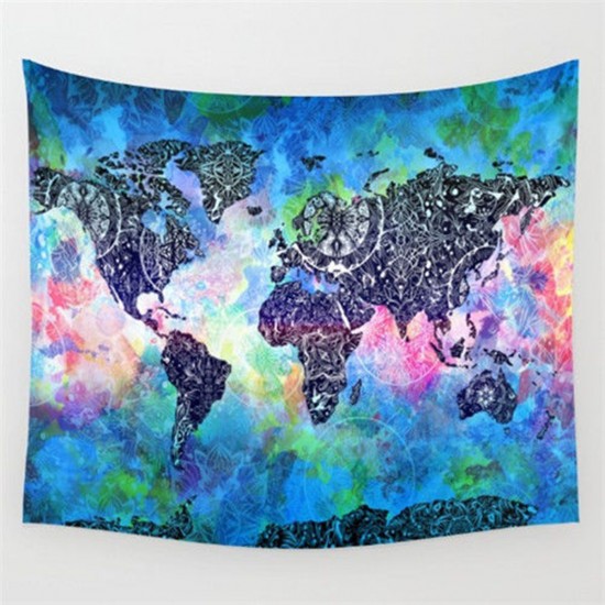 150 130 cm Vintage World Map Blanket Cosmos Galaxy Polyester Wall Hanging Tapestry Home Living Room Office Background Decor 150 130 cm Vintage World Map Blanket Cosmos Galaxy Polyester Wall Hanging Tapestry Home Living Room Office Background Decor