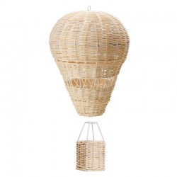 Nordic Style Children Bedroom Rattan Weaven Hot Air Balloon Craft Wall Home Hanging Decoration