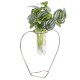 Crystal Glass Iron Test Tube Vase in Wooden Stand Flower Pots Plant Crystal Glass Iron Test Tube Vase in Wooden Stand Flower Pots Plant