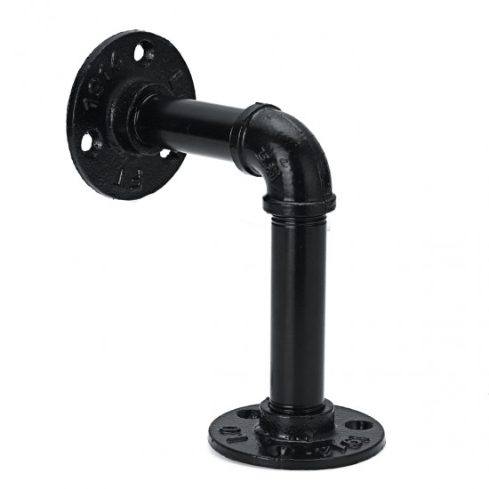 2pcs Vintage Iron Pipe Shelf Bracket Wall Mounted Board Support Holder 2pcs Vintage Iron Pipe Shelf Bracket Wall Mounted Board Support Holder