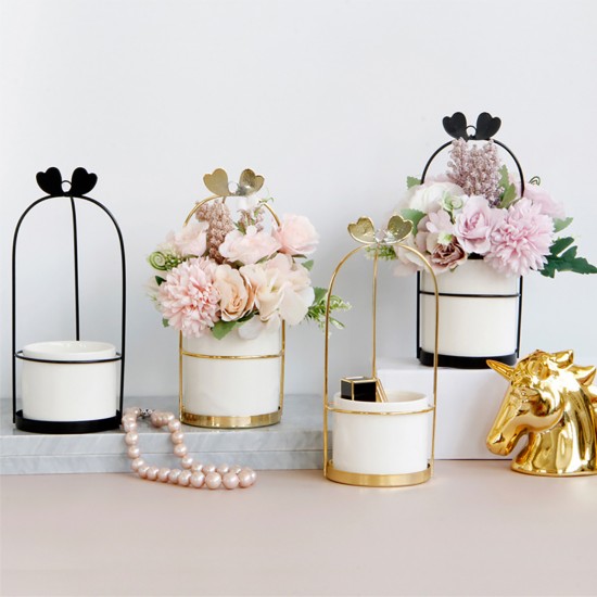 Nordic Vase Hanging Basket Wrought Iron Flower Pot Hanging Iron Frame Flower Stand Hydroponic Flower Pot Modern Wall Decoration Decoration Nordic Vase Hanging Basket Wrought Iron Flower Pot Hanging Iron Frame Flower Stand Hydroponic Flower Pot Modern Wall Decoration Decoration