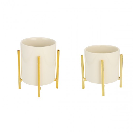 Desktop Ceramic Vase Metal Stents Multi placed Decoration for Home Desktop Ceramic Vase Metal Stents Multi placed Decoration for Home