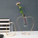 Crystal Glass Iron Test Tube Vase in Wooden Stand Flower Pots Plant Crystal Glass Iron Test Tube Vase in Wooden Stand Flower Pots Plant