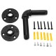 2pcs Vintage Iron Pipe Shelf Bracket Wall Mounted Board Support Holder 2pcs Vintage Iron Pipe Shelf Bracket Wall Mounted Board Support Holder