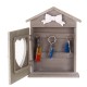 House Heart Shaped Key Box European Style Retro Wood Wall Hanging Key Storage Cabinet Wall Mounted with Hooks House Heart Shaped Key Box European Style Retro Wood Wall Hanging Key Storage Cabinet Wall Mounted with Hooks