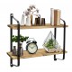 2 Tier Wooden Wall Mounted Floating Shelves DIY Storage Shelving Display Bracket 2 Tier Wooden Wall Mounted Floating Shelves DIY Storage Shelving Display Bracket