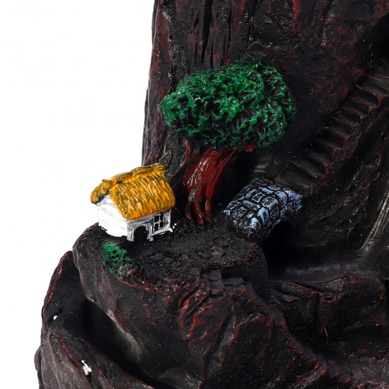 Black Waterfall Incense Burner Porcelain Backflow Ceramic Cone Incense Burner Holder with 60 Cones Black Waterfall Incense Burner Porcelain Backflow Ceramic Cone Incense Burner Holder with 60 Cones