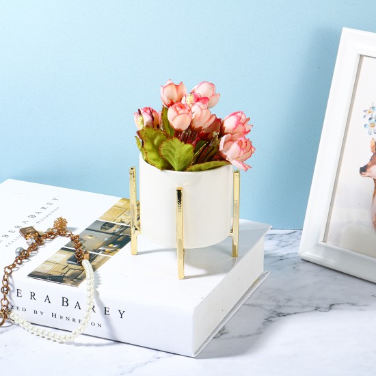 Desktop Ceramic Vase Metal Stents Multi placed Decoration for Home Desktop Ceramic Vase Metal Stents Multi placed Decoration for Home