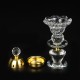 Crystal Incense Burner Plating Metal Polishing Incense Removable Lid Burner Traditional For Home Office Desktop Decorative Crystal Incense Burner Plating Metal Polishing Incense Removable Lid Burner Traditional For Home Office Desktop Decorative