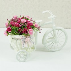 Mini Portable Handicraft Basket Bicycle Tricycle Basket Wedding Proposal Decorative Storage Basket Flower Arrangement