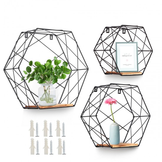 Hexagon Wall Mounted Shelf Nordic Storage Rack Bookshelf Decorations Display Stand Organizer for Home Office Furniture Decor Hexagon Wall Mounted Shelf Nordic Storage Rack Bookshelf Decorations Display Stand Organizer for Home Office Furniture Decor