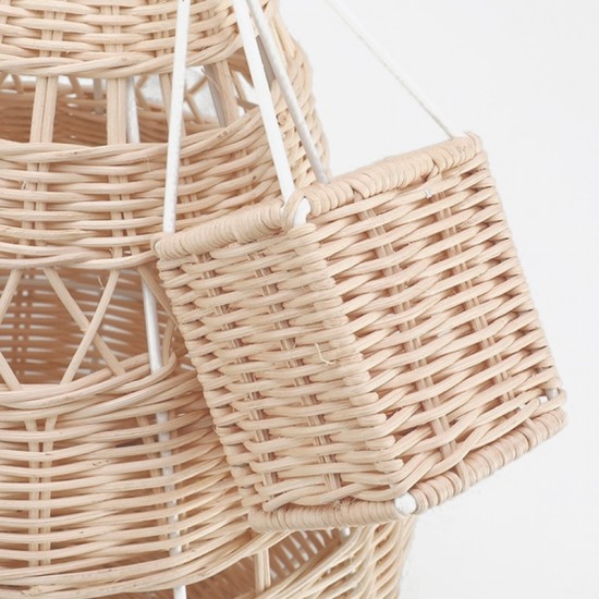 Nordic Style Children Bedroom Rattan Weaven Hot Air Balloon Craft Wall Home Hanging Decoration Nordic Style Children Bedroom Rattan Weaven Hot Air Balloon Craft Wall Home Hanging Decoration