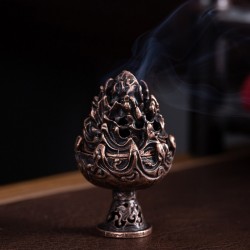 Vintage Indoor Incense Burner Copper Alloy Incense Burner Ornament  Small Copper Color