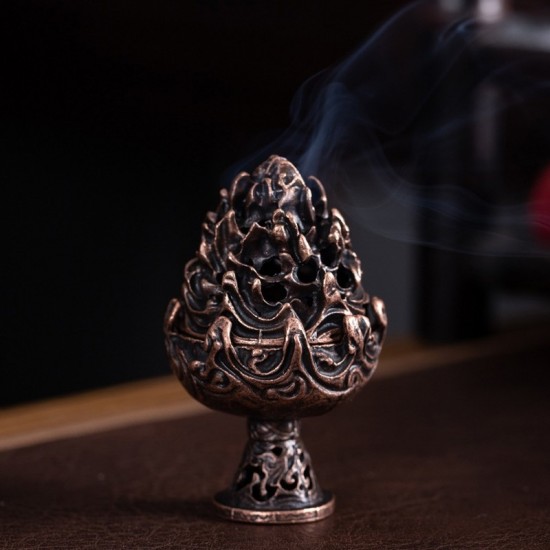 Vintage Indoor Incense Burner Copper Alloy Incense Burner Ornament Small Copper Color Vintage Indoor Incense Burner Copper Alloy Incense Burner Ornament Small Copper Color