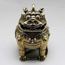 Brass Antique Incense Burner Desktop Ornament Bronze Home Crafts  Kylin
