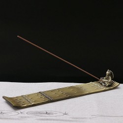 Fisherman Incense Stick Holder Insence Burner Ash Catcher Insense Stand  Bamboo Raft