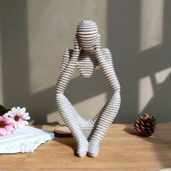 2 PCS Creative Home Ornament Drawing Room Office Sandstone Decor Gift Sculpture  Fcous