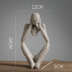 2 PCS Creative Home Ornament Drawing Room Office Sandstone Decor Gift Sculpture  Fcous