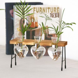 Creative Glass Hydroponic Vase Office Desktop Decoration Green Plant Container Transparent Planter Fresh Office Desktop Decoration Vase for Office