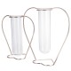 Crystal Glass Iron Test Tube Vase in Wooden Stand Flower Pots Plant Crystal Glass Iron Test Tube Vase in Wooden Stand Flower Pots Plant