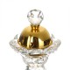 Crystal Incense Burner Plating Metal Polishing Incense Removable Lid Burner Traditional For Home Office Desktop Decorative Crystal Incense Burner Plating Metal Polishing Incense Removable Lid Burner Traditional For Home Office Desktop Decorative