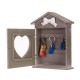 House Heart Shaped Key Box European Style Retro Wood Wall Hanging Key Storage Cabinet Wall Mounted with Hooks House Heart Shaped Key Box European Style Retro Wood Wall Hanging Key Storage Cabinet Wall Mounted with Hooks