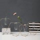 Crystal Glass Iron Test Tube Vase in Wooden Stand Flower Pots Plant Crystal Glass Iron Test Tube Vase in Wooden Stand Flower Pots Plant