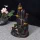 Black Waterfall Incense Burner Porcelain Backflow Ceramic Cone Incense Burner Holder with 60 Cones Black Waterfall Incense Burner Porcelain Backflow Ceramic Cone Incense Burner Holder with 60 Cones