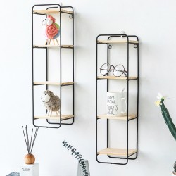 Multi  function Metal Storage Holder Nordic Iron Hanging Wall Shelf for Home Living Room House Shape Decoration Racks