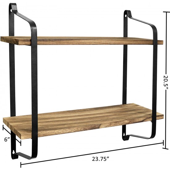 2 Tier Wooden Wall Mounted Floating Shelves DIY Storage Shelving Display Bracket 2 Tier Wooden Wall Mounted Floating Shelves DIY Storage Shelving Display Bracket