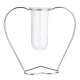 Crystal Glass Iron Test Tube Vase in Wooden Stand Flower Pots Plant Crystal Glass Iron Test Tube Vase in Wooden Stand Flower Pots Plant