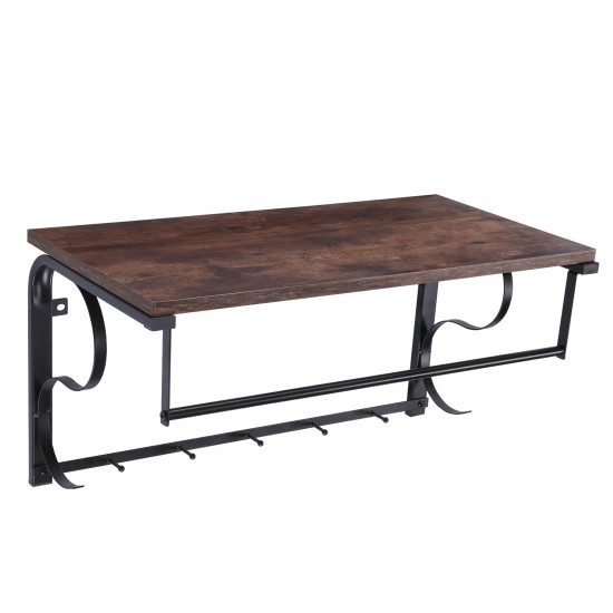 Wall mounted Hook Rack Industrial Wall mounted Shelf Rack with Hanging Rail Living Room Kitchen Bedroom Wall mounted Hook Rack Industrial Wall mounted Shelf Rack with Hanging Rail Living Room Kitchen Bedroom