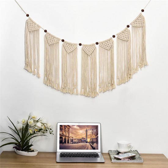 Tassel Woven Tapestry Bohemian Macrame Woven Wall Hanging Fringe Garlanf Banner Tassel Woven Tapestry Bohemian Macrame Woven Wall Hanging Fringe Garlanf Banner