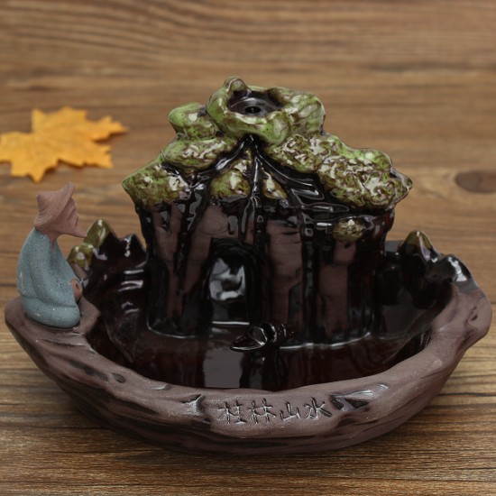 JETEVEN Ceramic Art Backflow Incense Burner Censer Home Office Furnace Decor Fragrant Incense JETEVEN Ceramic Art Backflow Incense Burner Censer Home Office Furnace Decor Fragrant Incense