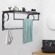 Wall mounted Hook Rack Industrial Wall mounted Shelf Rack with Hanging Rail Living Room Kitchen Bedroom Wall mounted Hook Rack Industrial Wall mounted Shelf Rack with Hanging Rail Living Room Kitchen Bedroom