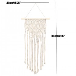Wall Hanging Hand  knitted Cotton Rope Macrame Tapestry Woven Home Art Decor Ornament