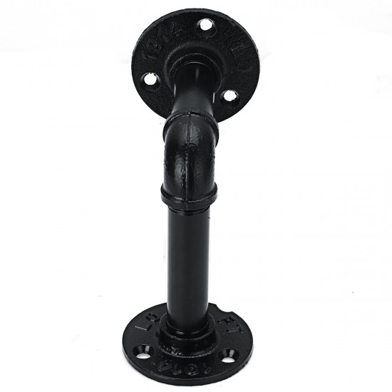 2pcs Vintage Iron Pipe Shelf Bracket Wall Mounted Board Support Holder 2pcs Vintage Iron Pipe Shelf Bracket Wall Mounted Board Support Holder