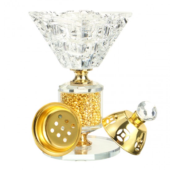 Crystal Incense Burner Arabian Style Eid Plating Metal Incense Burner Traditional Mabkhara Fort Home Decorative Ornaments Crystal Incense Burner Arabian Style Eid Plating Metal Incense Burner Traditional Mabkhara Fort Home Decorative Ornaments