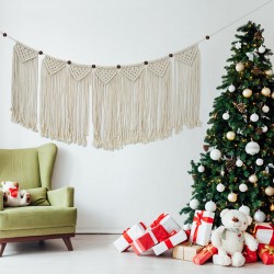 Tassel Woven Tapestry Bohemian Macrame Woven Wall Hanging Fringe Garlanf Banner